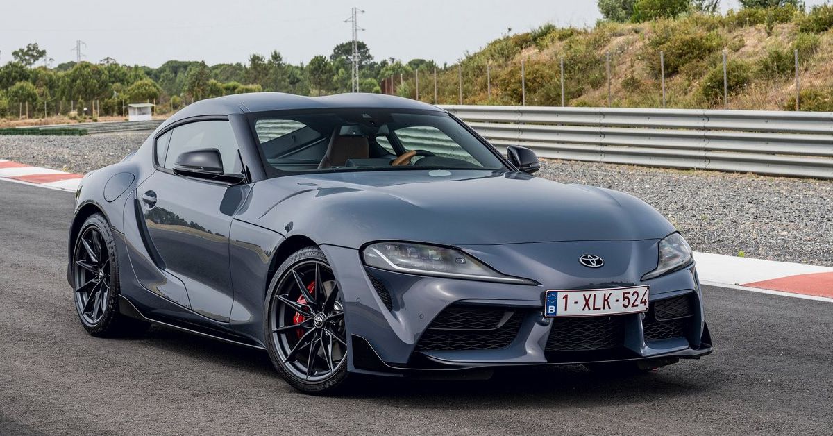 Grey 2023 Toyota GR Supra Parked On A Track