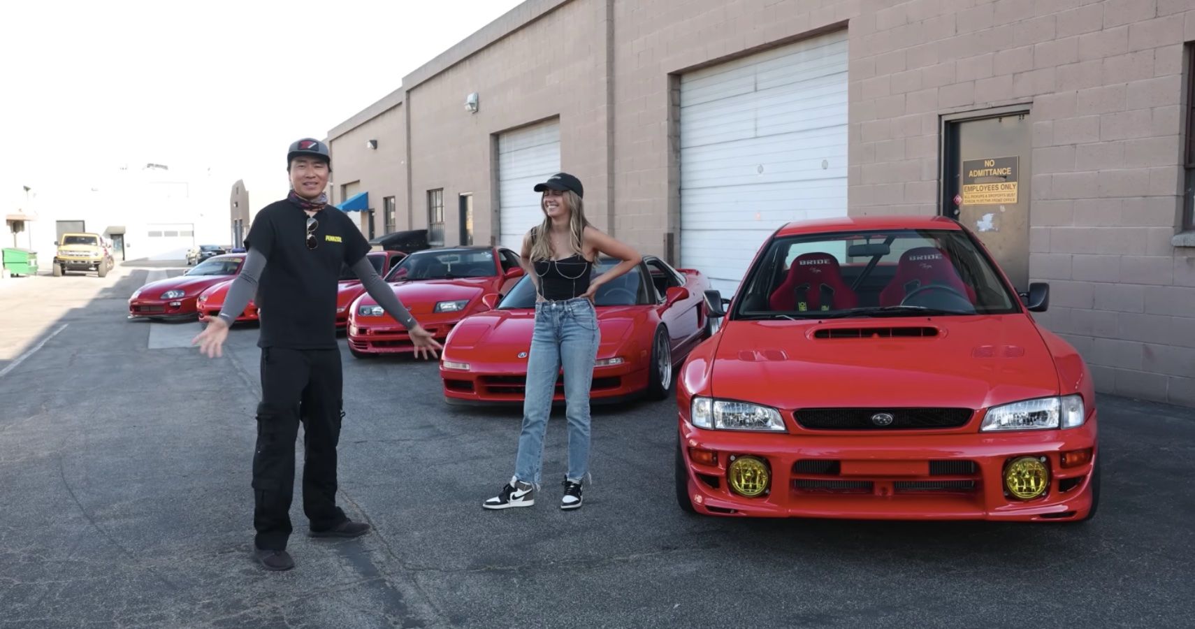 Larry Chen and Emelia Hartford and JDM cars, parked up