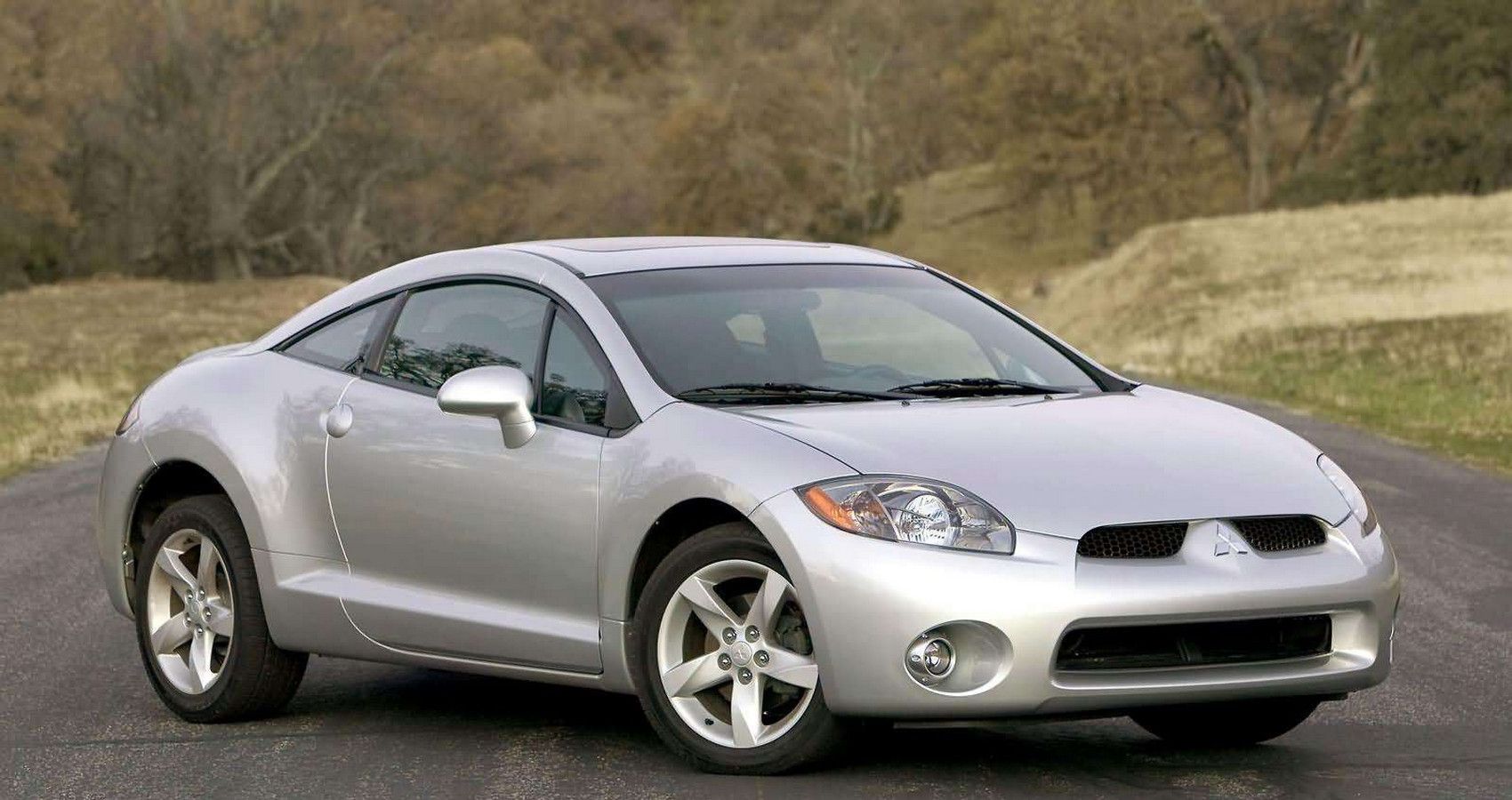 Silver Mitsubishi Eclipse GT on the road