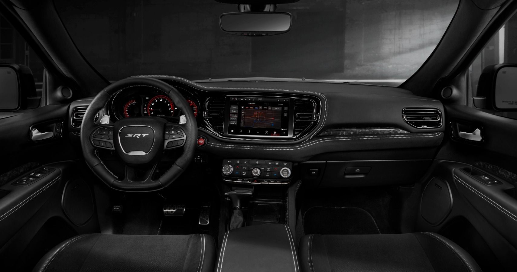A peek inside the Dodge Durango Hellcat's interior.