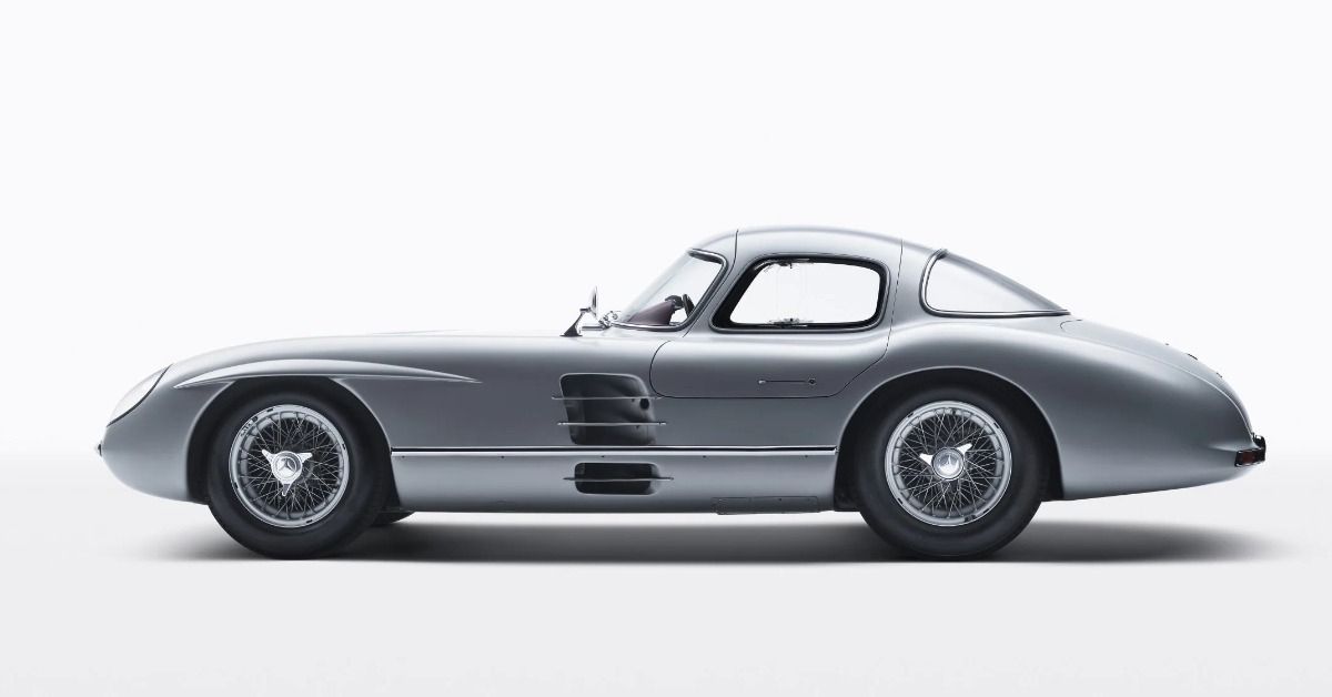 The  Mercedes-Benz 300 SLR Uhlenhaut Coupe side view. 