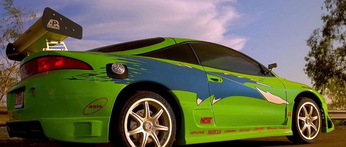 Paul-Walker-(Brian)-1995-Mitsubishi-Eclipse-(Green)----Close-angle-rear-right