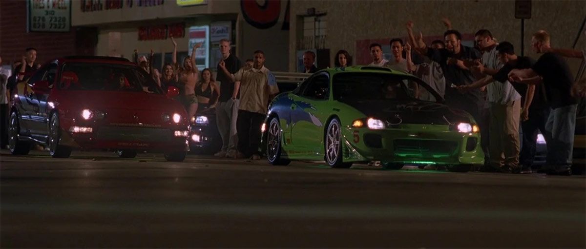 Paul-Walker-(Brian)-1995-Mitsubishi-Eclipse-(Green)---In-The-Fast-&-Furious---Front