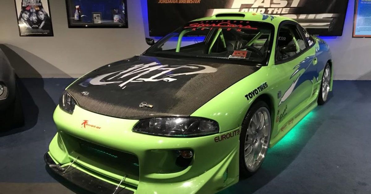 Paul-Walker-(Brian)-1995-Mitsubishi-Eclipse-(Green)--parked-indoors-1