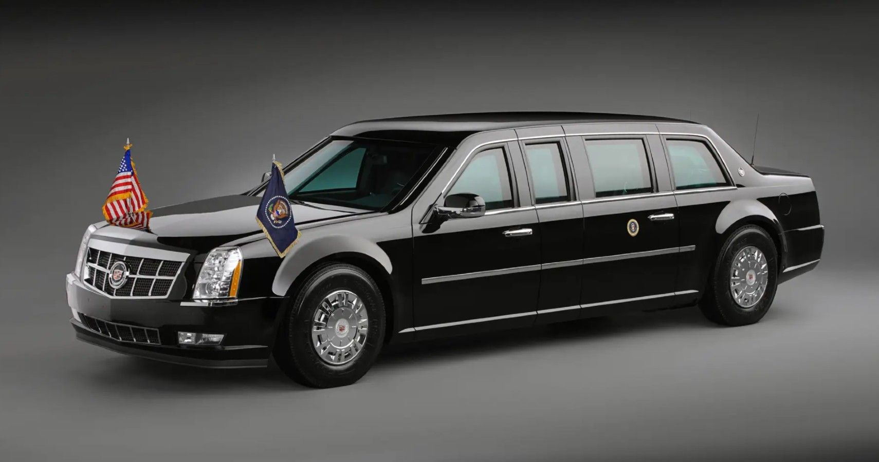 Presidential Cadillac limo front