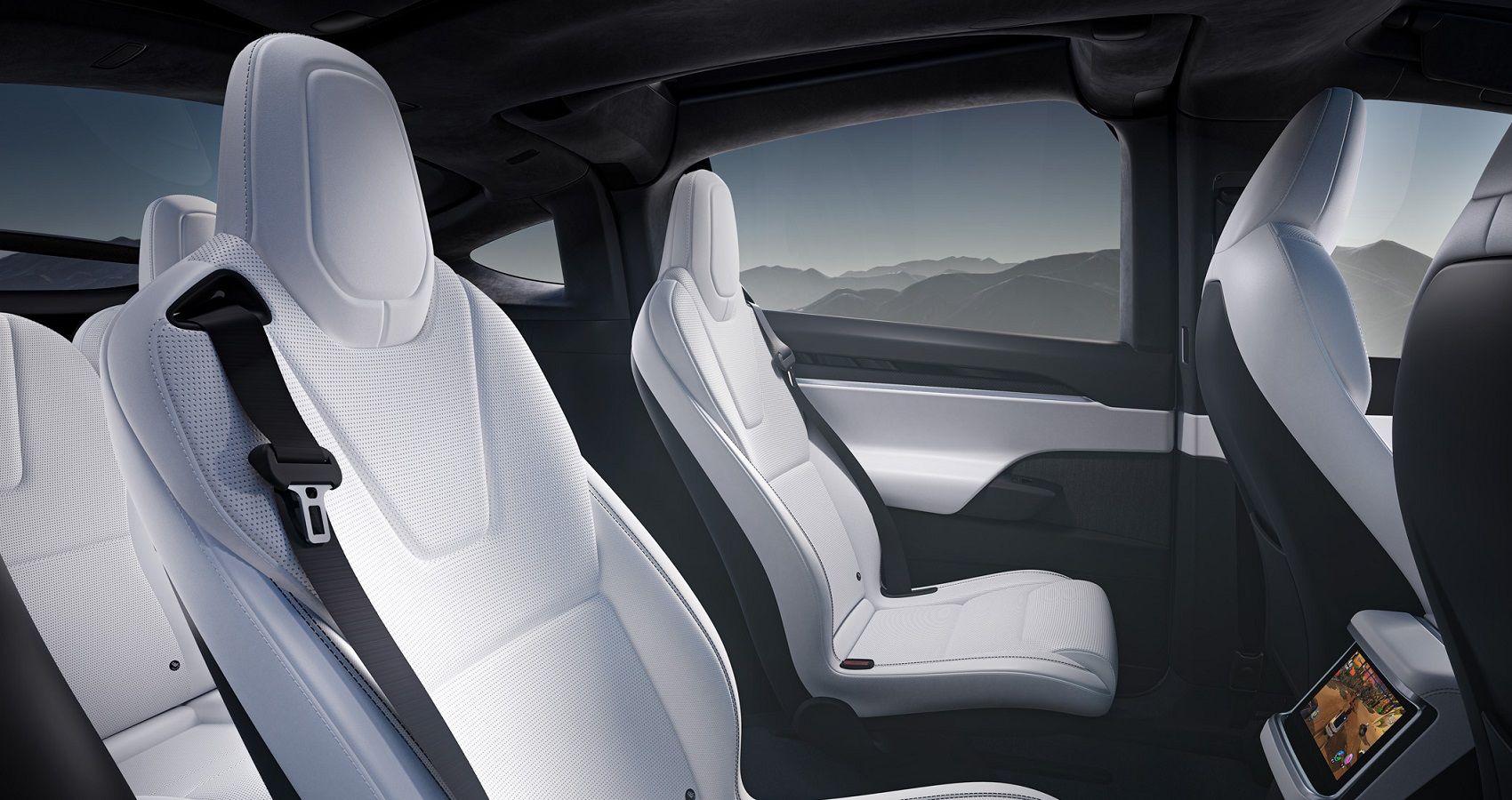 Tesla Model X static rear seats