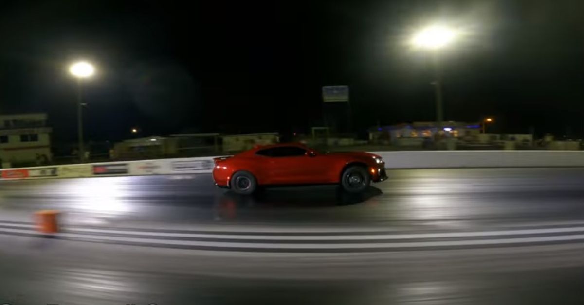 Tesla Plaid Channel YouTube racing the Chevy Camaro ZL1 at the drag