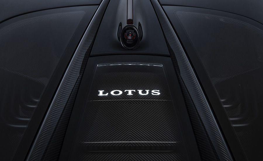 Lotus Evija rear window battery