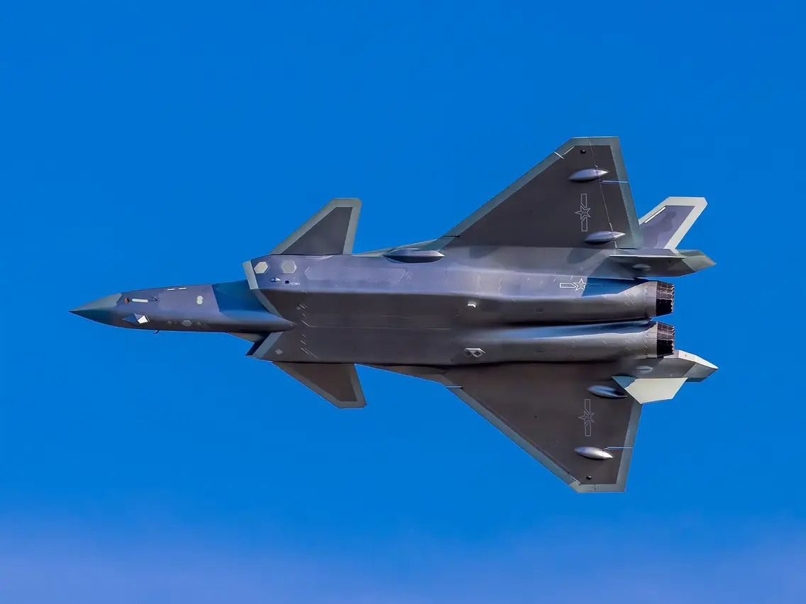 Chengdu J-20 Viewed From Underneath Performing Low Level Pass