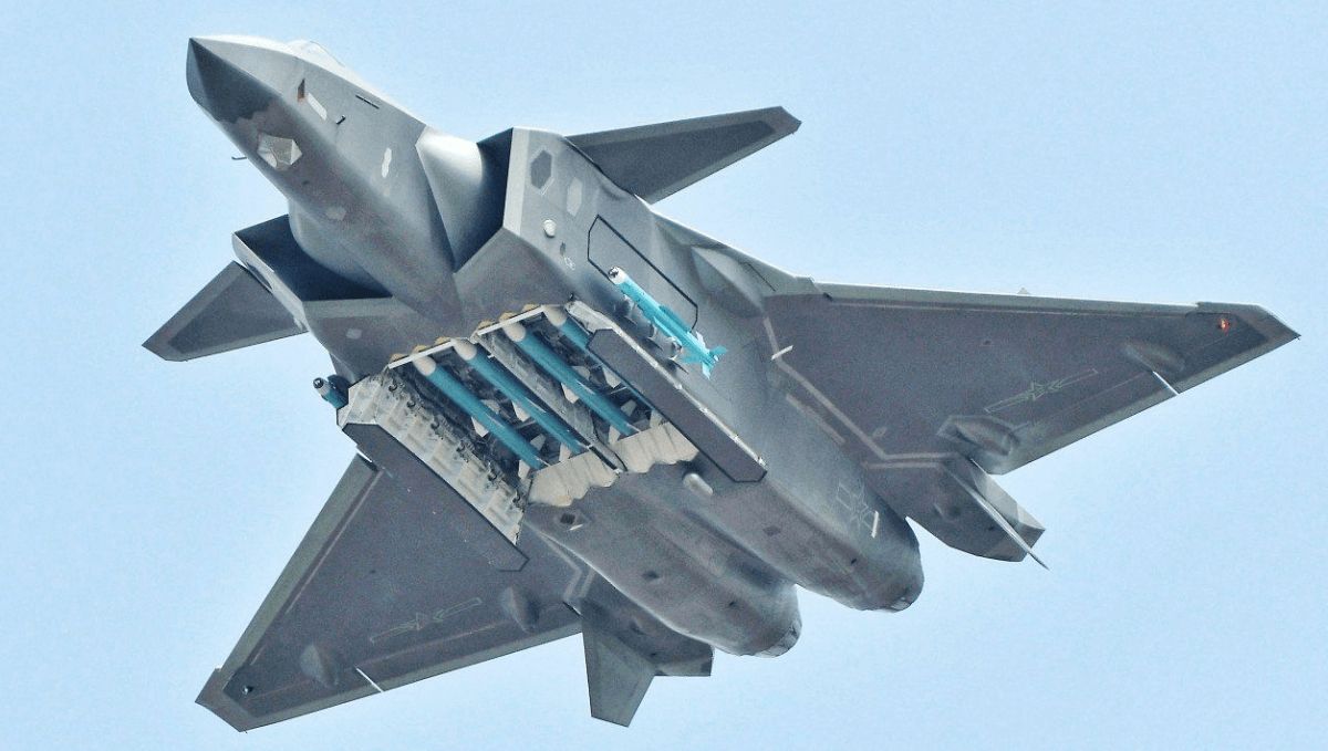 Chengdu J20 With Weapons Bay Open Viewed Underneath