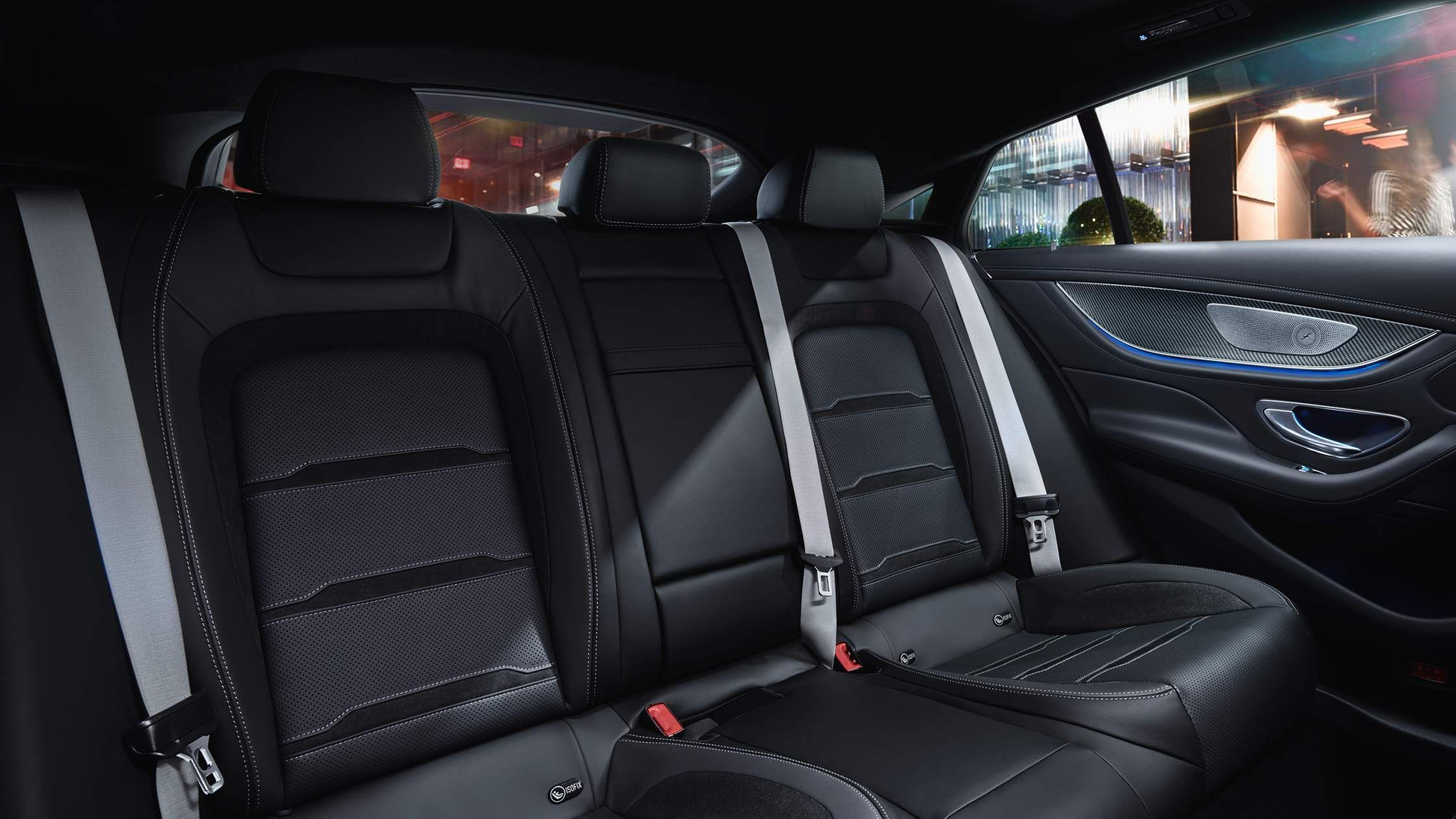 The rear seats of the Mercedes-AMG GT63.