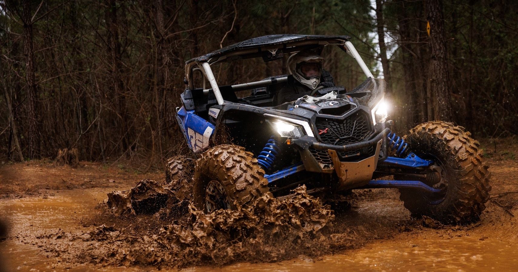 Can-Am Maverick X3 sliding in mud hd off-roading wallpaper view
