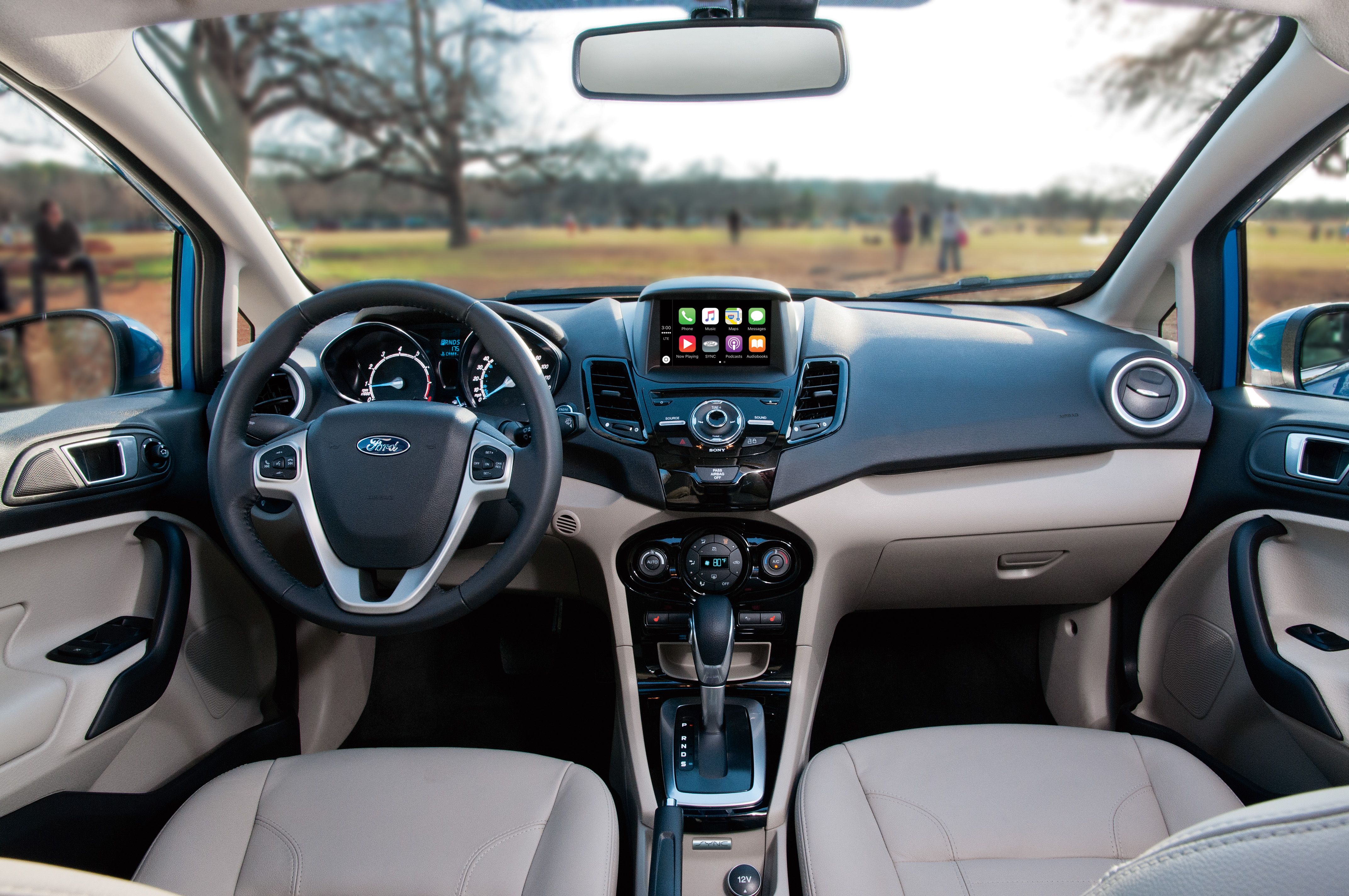 The interior of the Ford Fiesta ST. 