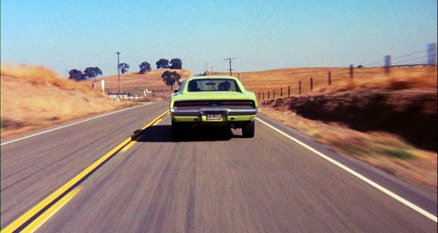 Green 1969 Dodge Charger in Dirty Mary, Crazy Larry
