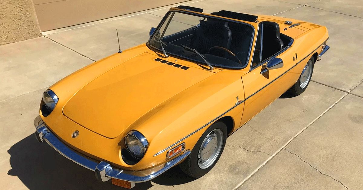 1970-Fiat-850-Sport-Spider--(Yellow)--Front-Right