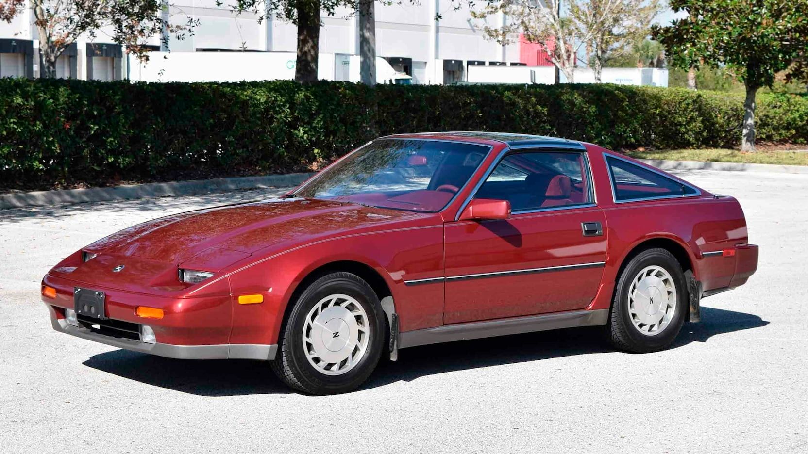 Red 1987 Nissan 300ZX Turbo parked