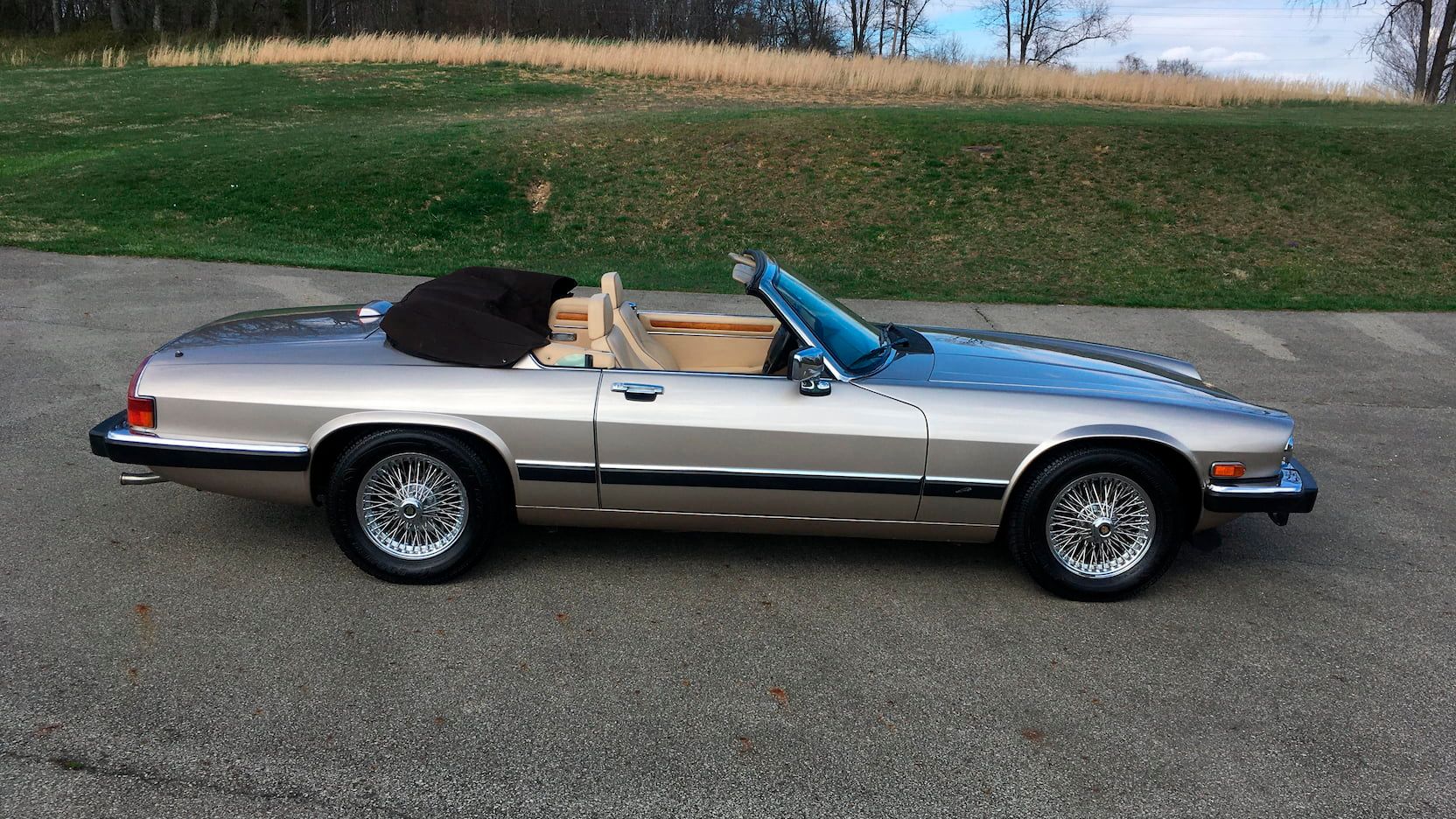 Gray 1991 Jaguar XJ-S on the road