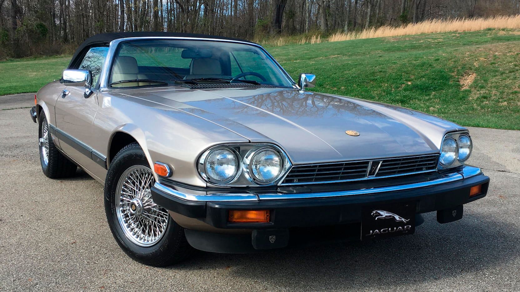 Gray 1991 Jaguar XJ-S on the driveway