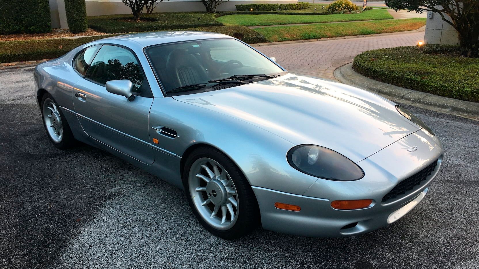 Gray 1997 Aston Martin DB7 on the driveway