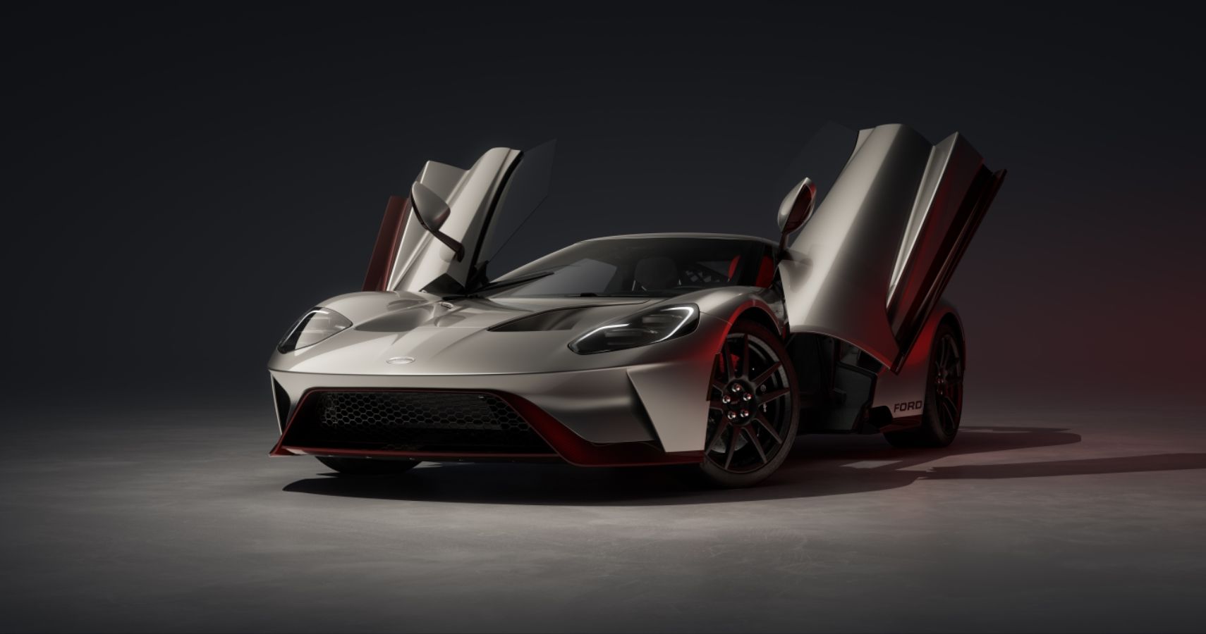 2022 Ford GT LM Special Edition Front Quarter View Doors Open