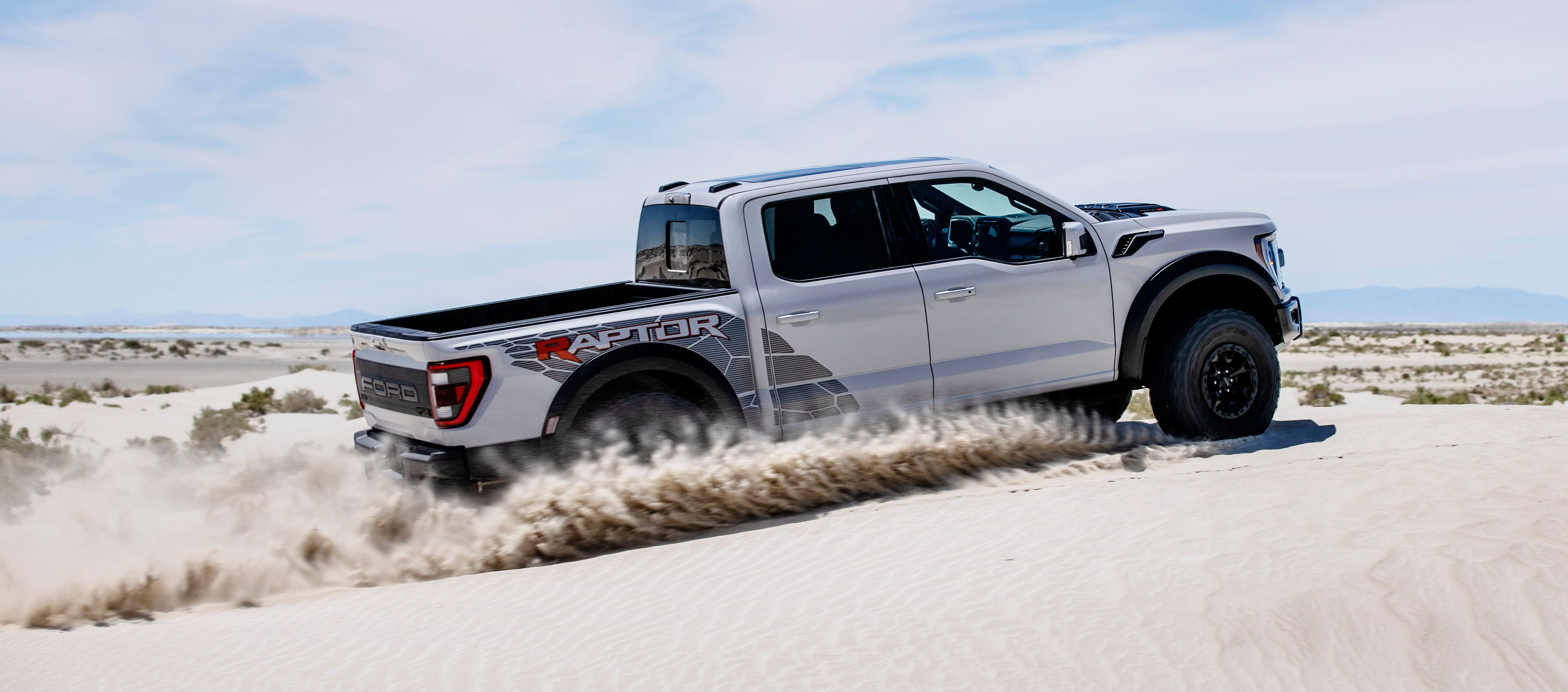 The 2023 Ford F-150 Raptor R in the desert.