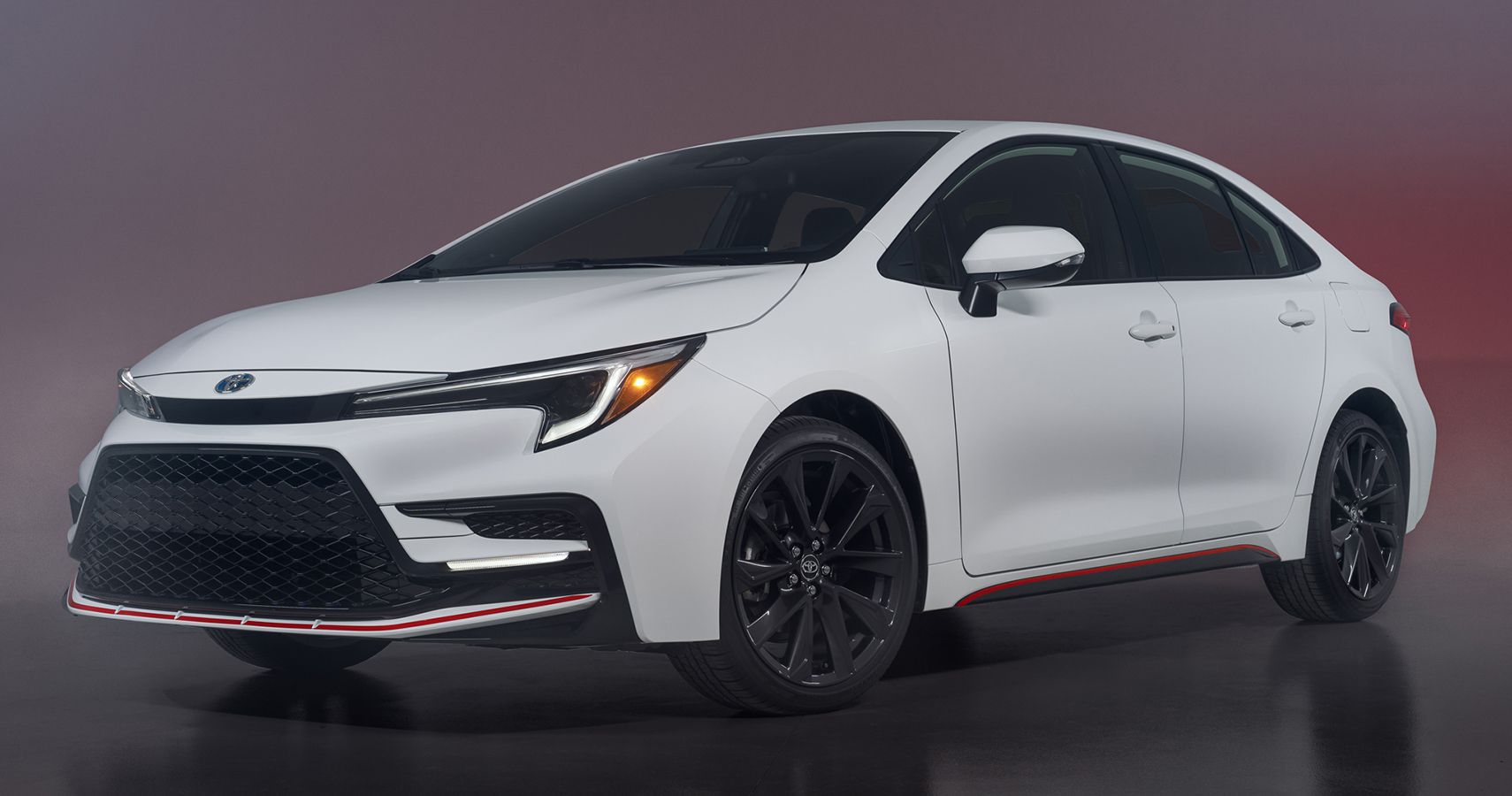 white 2023 Toyota Corolla Infrared Special Edition quarter front view