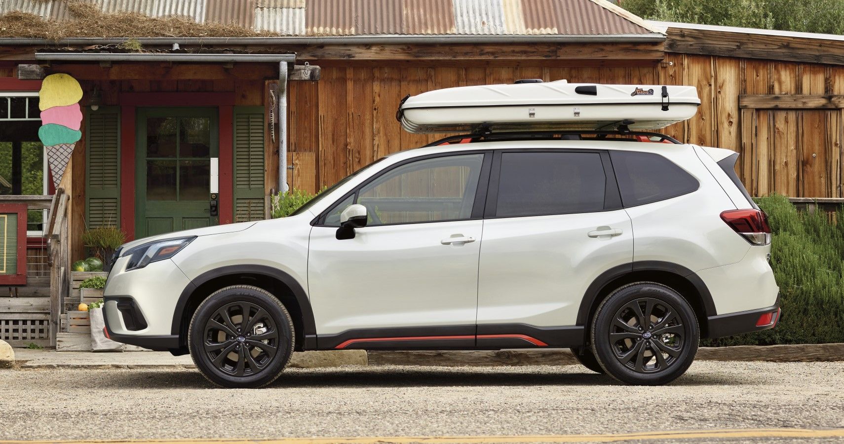 2023 Subaru Forester in white side view