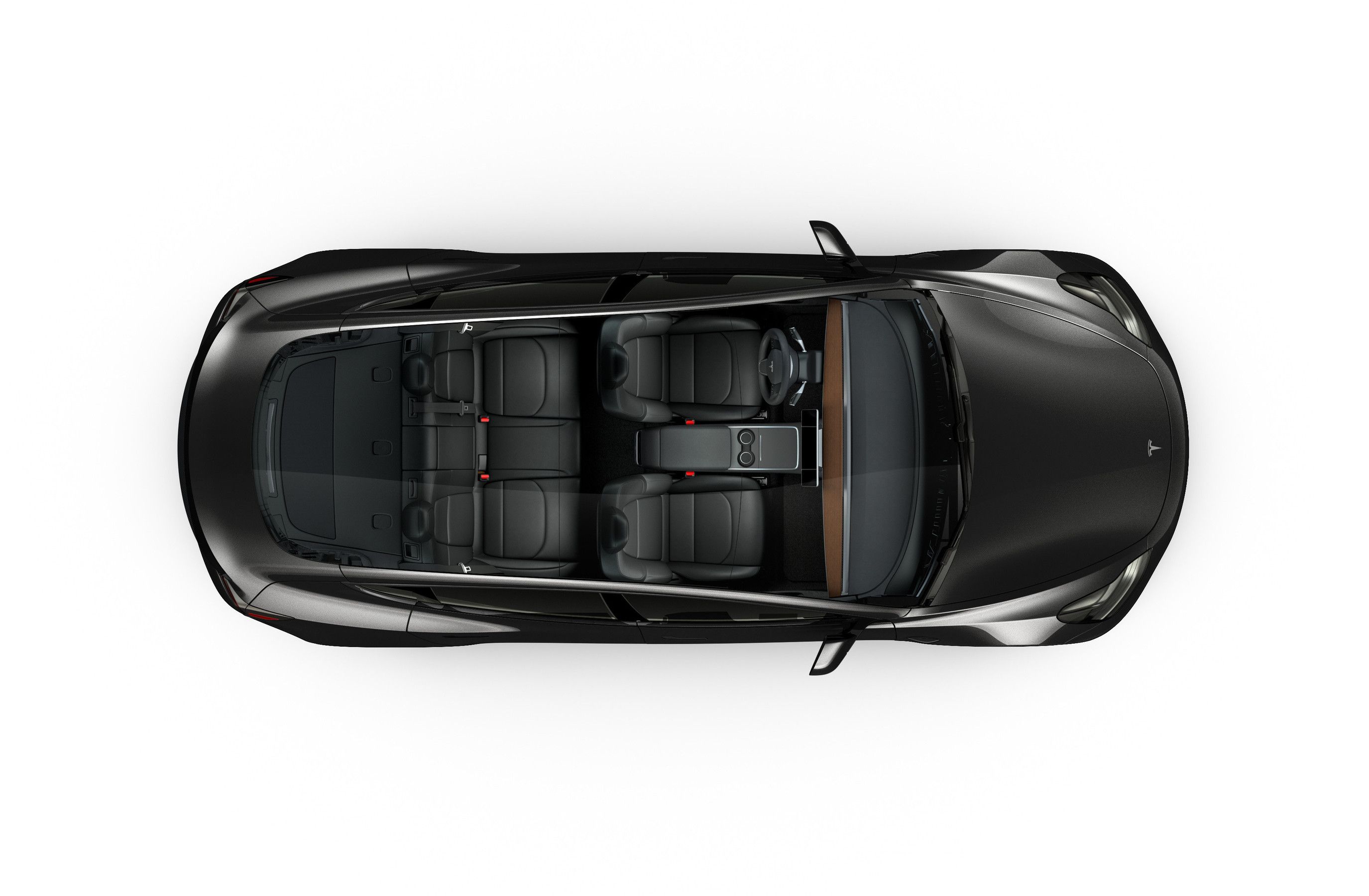 Petite voiture Tesla noire à cinq places