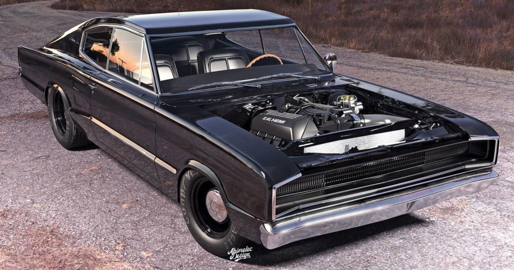1966 Dodge Charger Render 