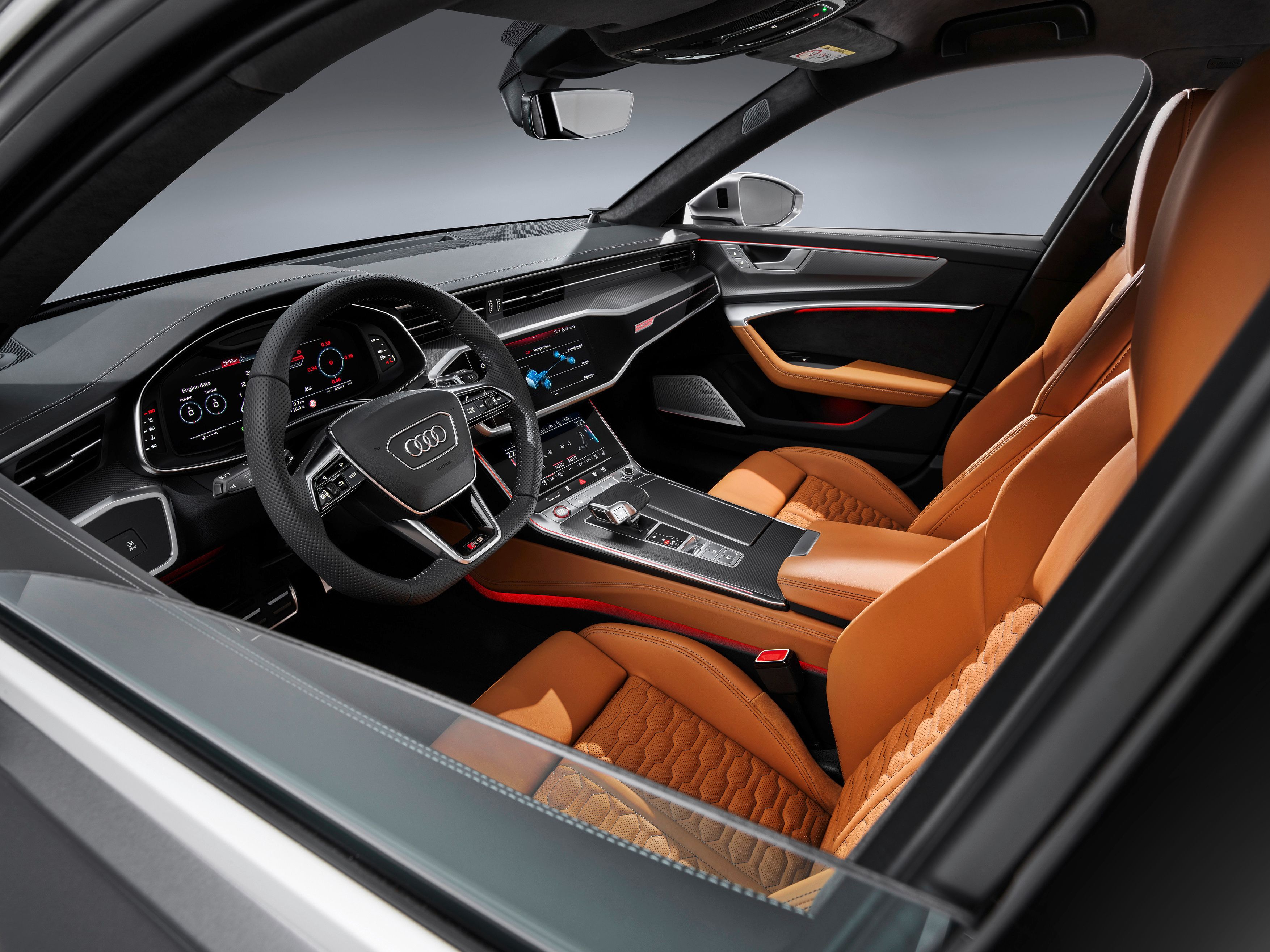 The interior of the 2023 Audi RS6 Avant. 