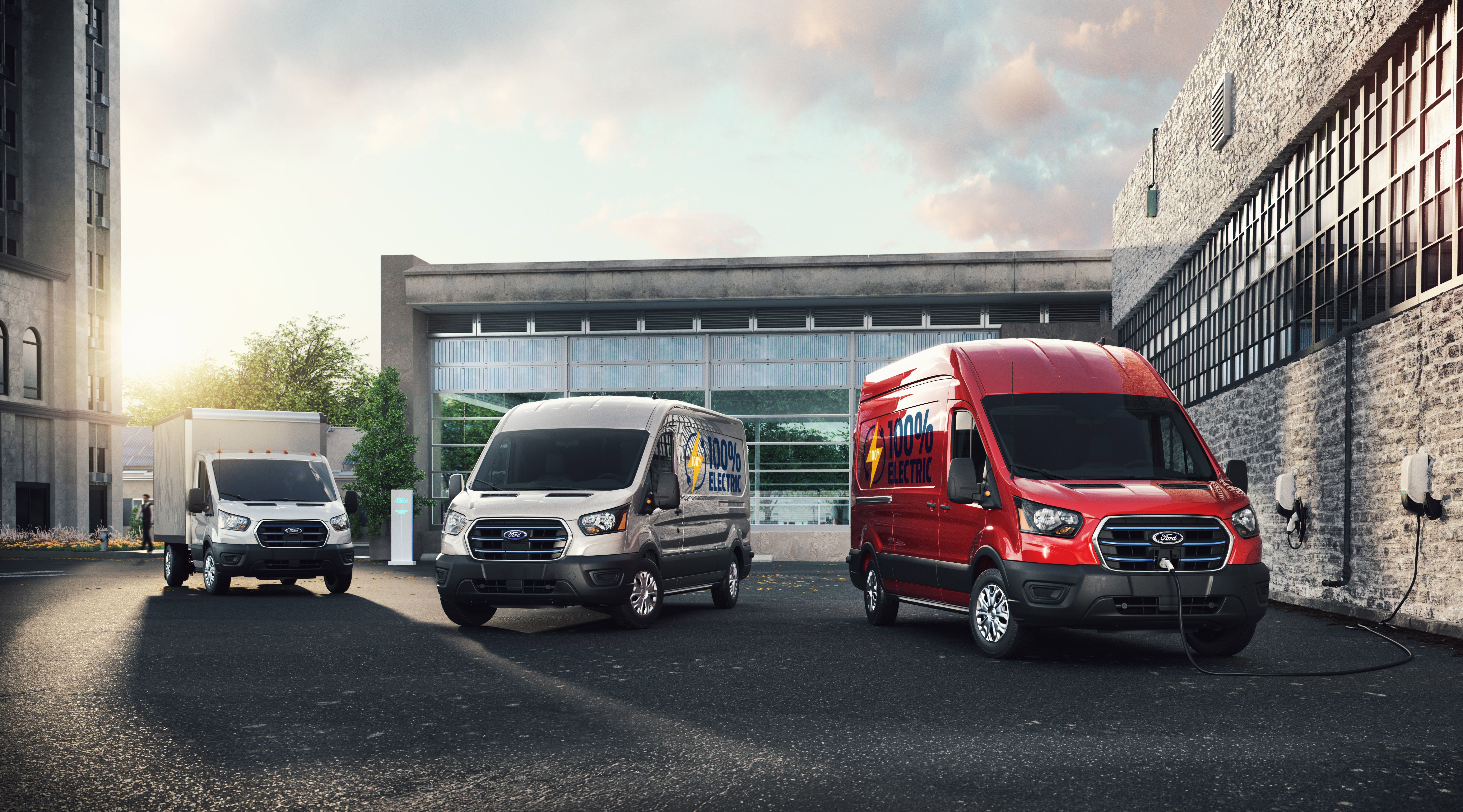All-New_Ford-E-Transit Lineup Front View