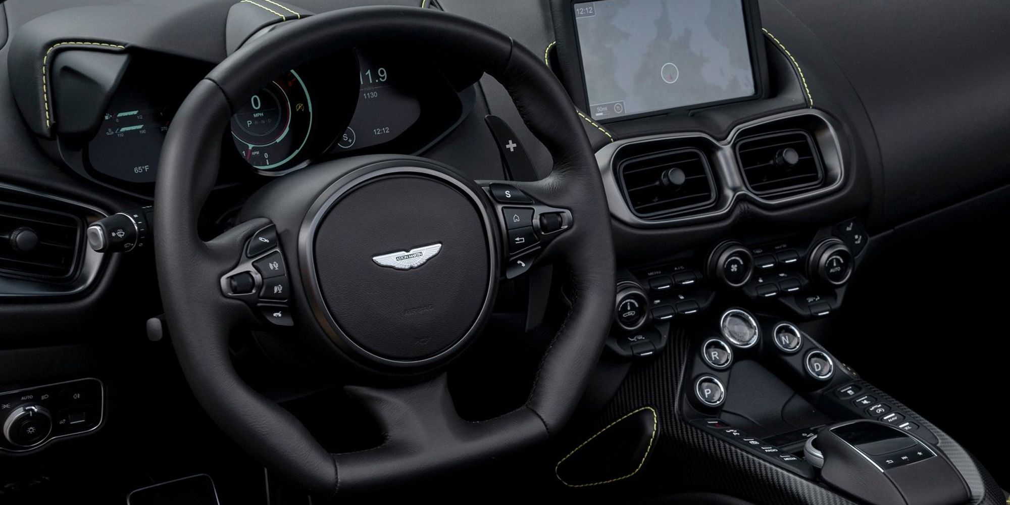 Aston Martin V12 Vantage Interior Black