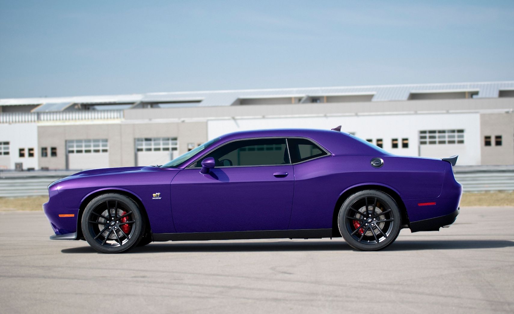 Purple Challenger muscle car