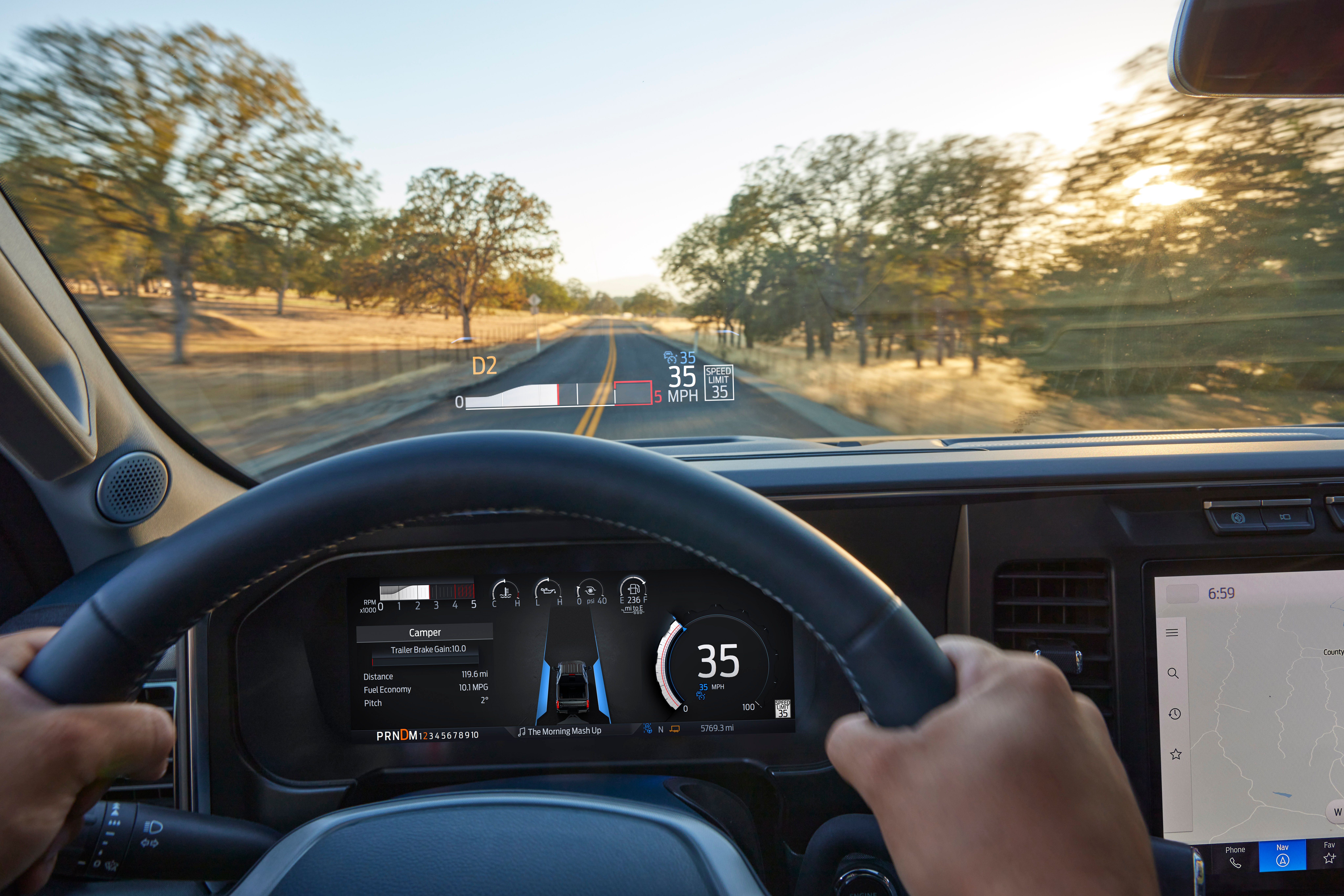 2023 Ford Super Duty Head-Up Display