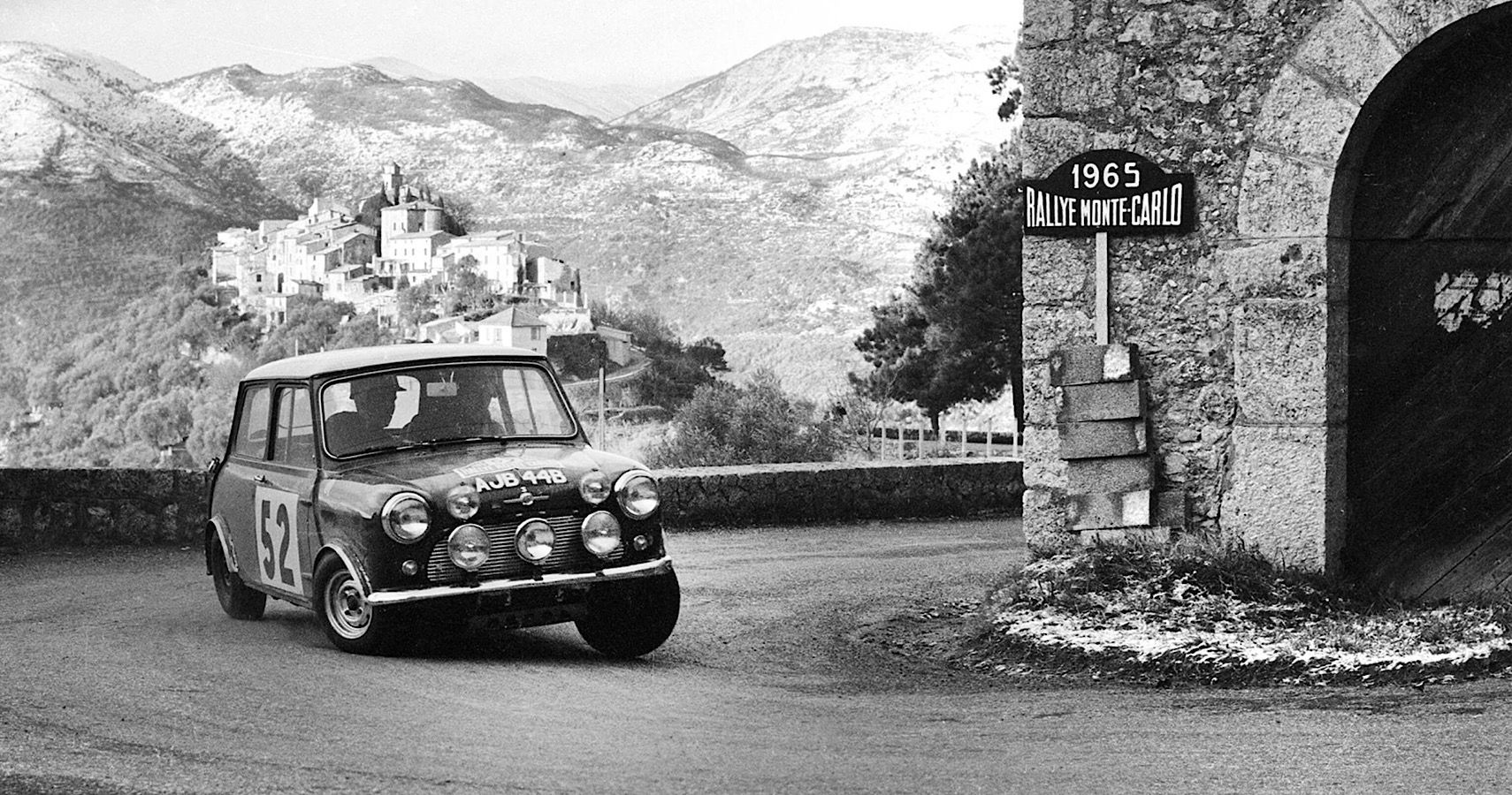 BMC Mini Running In The 1965 Monte Carlo Rally