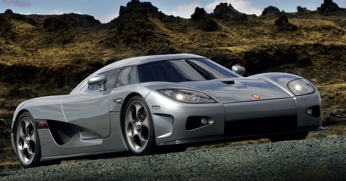 Silver Koenigsegg CCX Parked On A Hill
