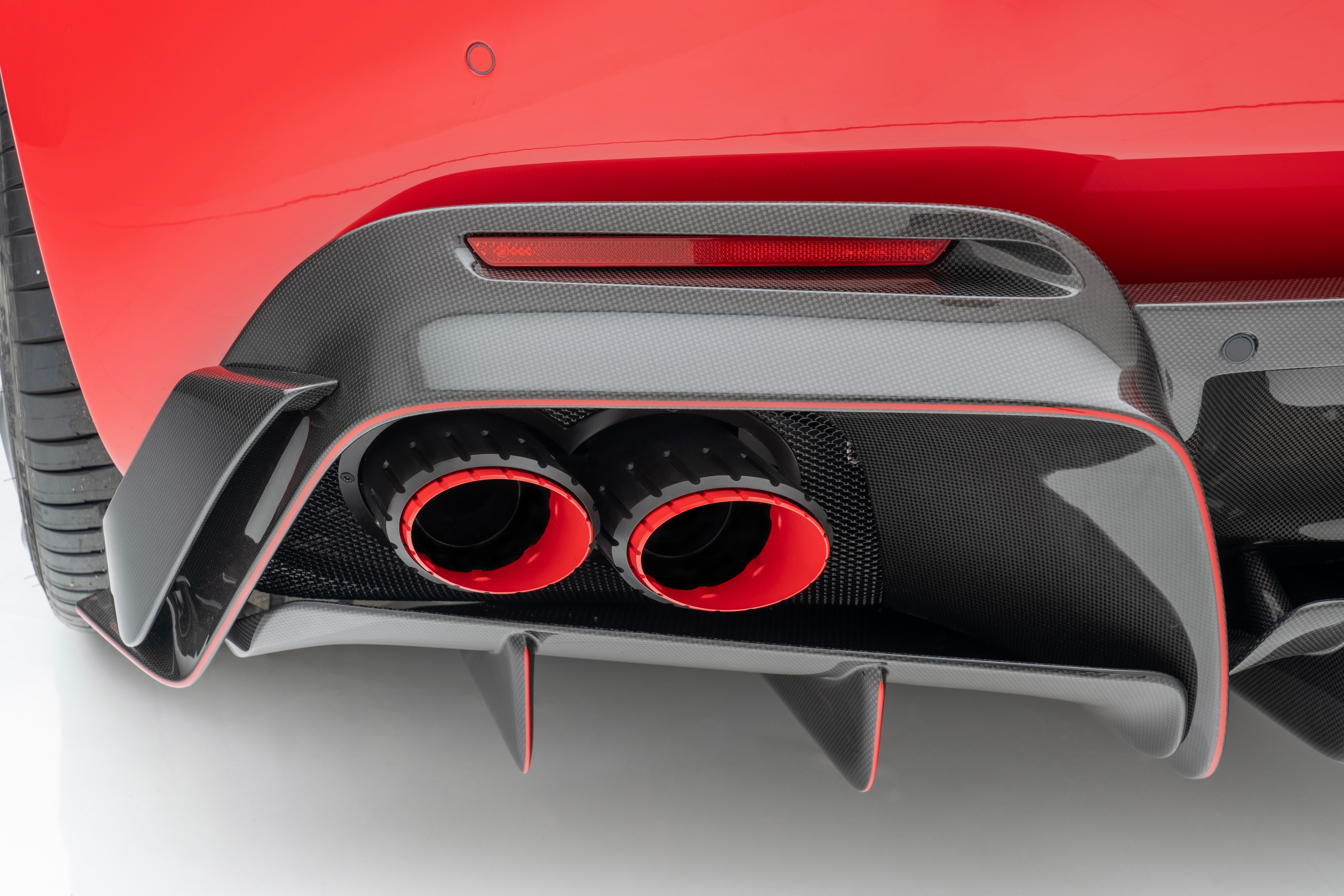 2022 Red Mansory Ferrari Monza SP2 Exhaust Tip Details