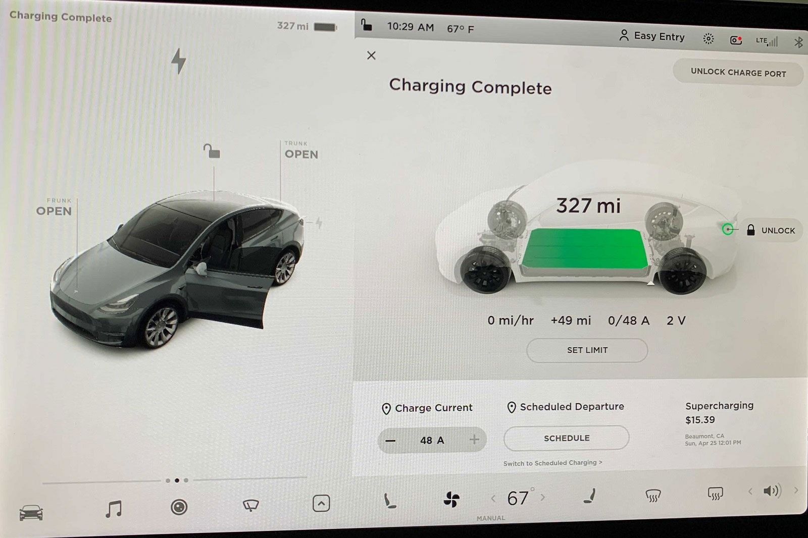 Model Y Charged