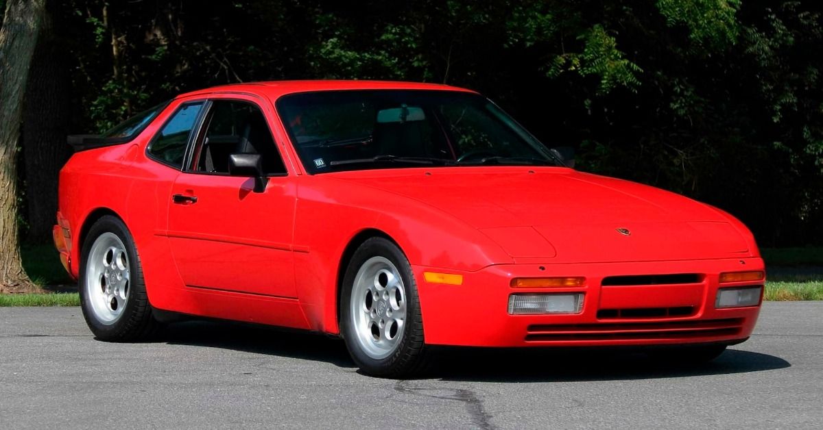 The 1986 Porsche 944 on display. 