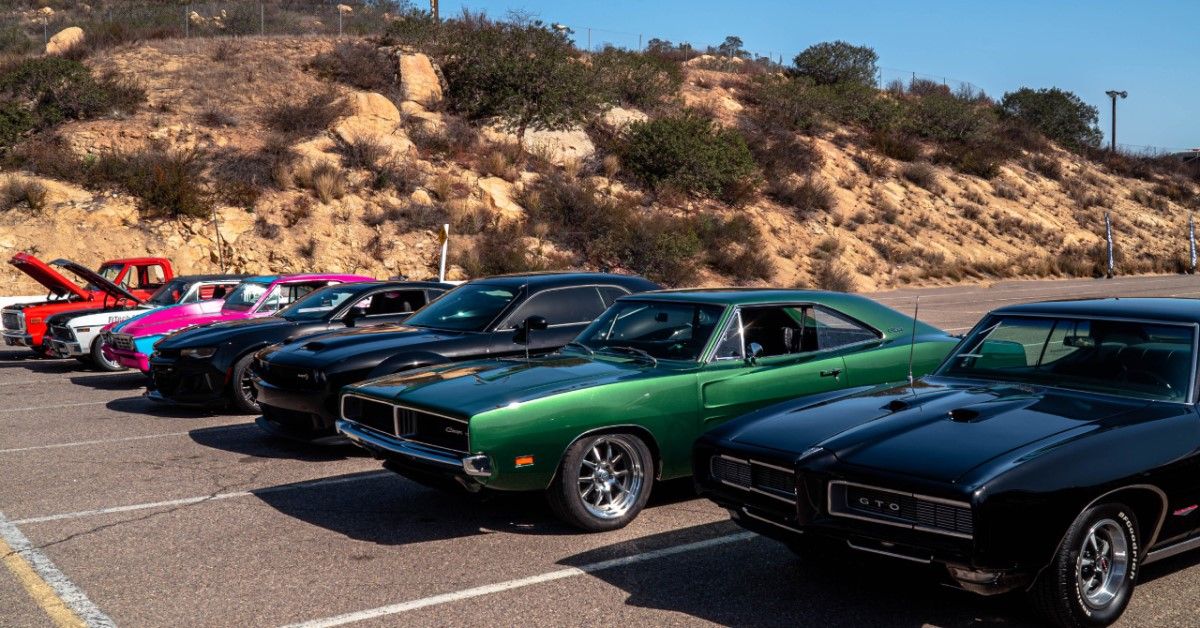 RestoMods Drag Racing Matchups muscle car line-up in one frame