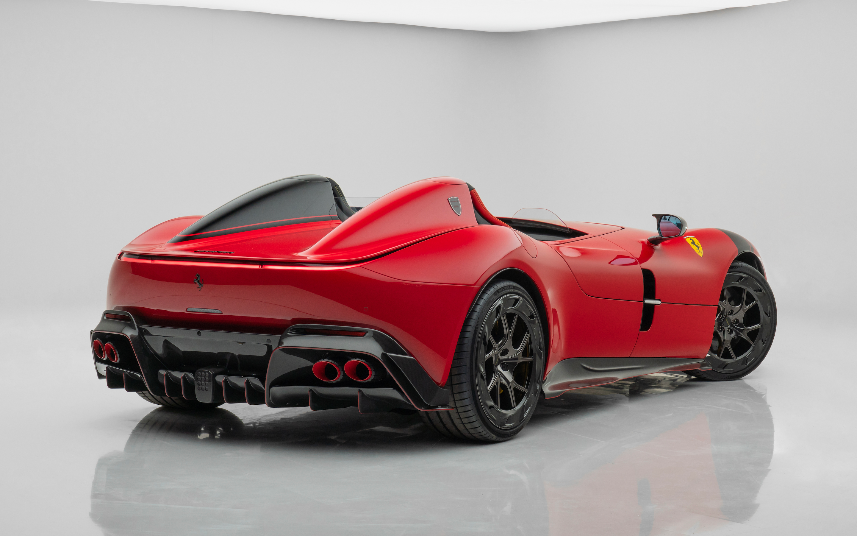 2022 Red Mansory Ferrari Monza SP2 Rear Profile