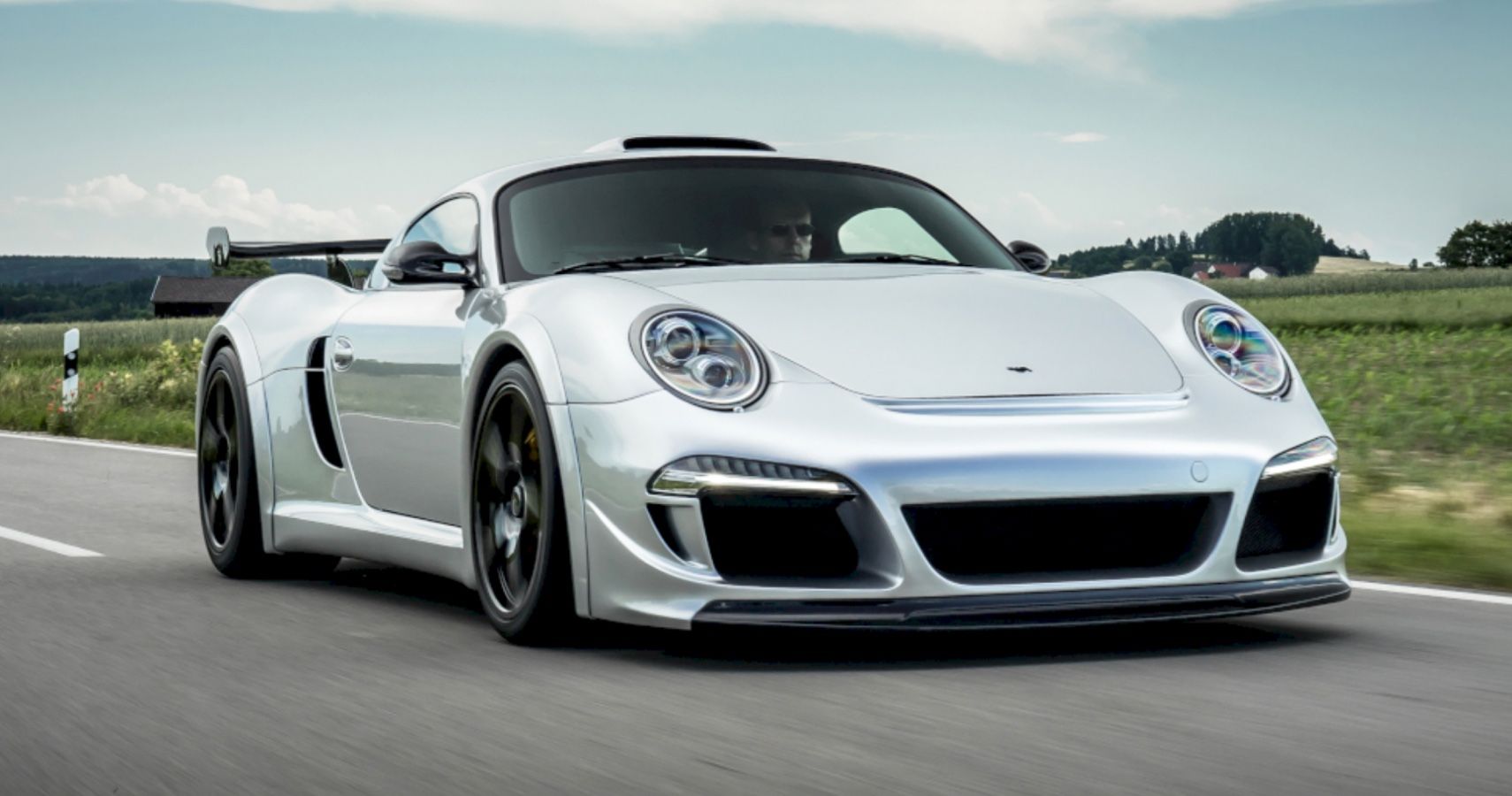 2007 Silver Ruf CTR 3 Clubsport Being Driven