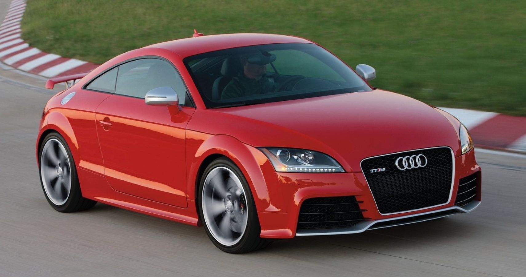 Red Audi TT RS On Track