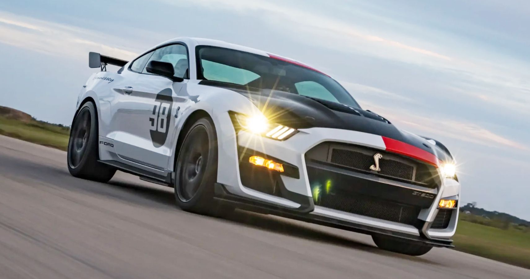 Multi-Colored Hennessey Venom 1200 Mustang GT500 Driven On Track