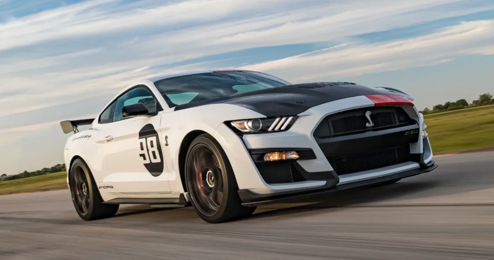 Multi-Colored Hennessey Venom 1200 Mustang GT500 On Track 
