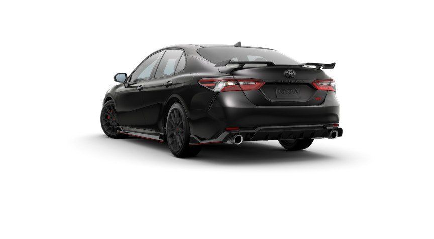 Rear 3/4 rendering of the 2023 Toyota Camry TRD