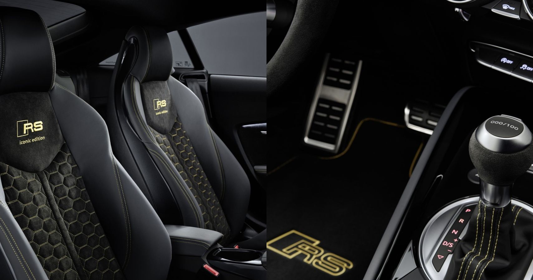 Audi TT RS Coupe Iconic Edition interior features close-up view