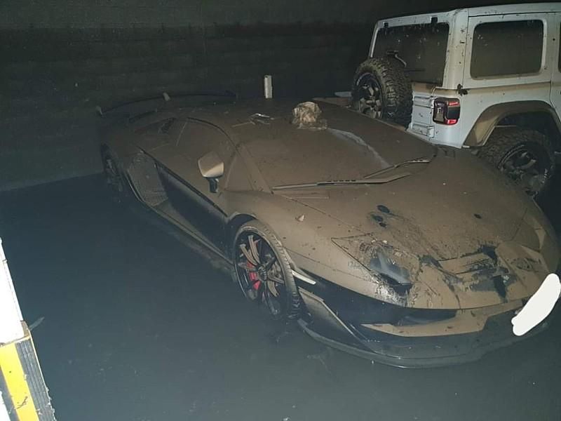 Flood Damaged Lamborghini In Seoul
