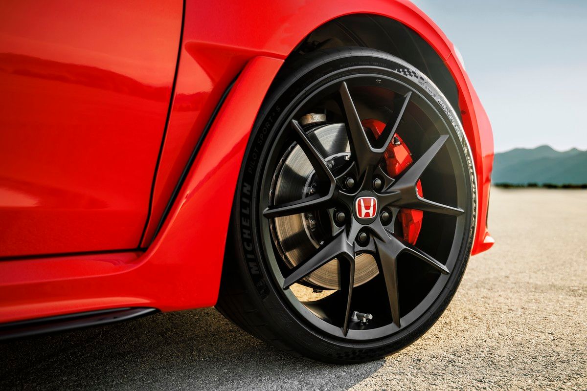 Red 2023 Honda Civic Type R With Black Wheels