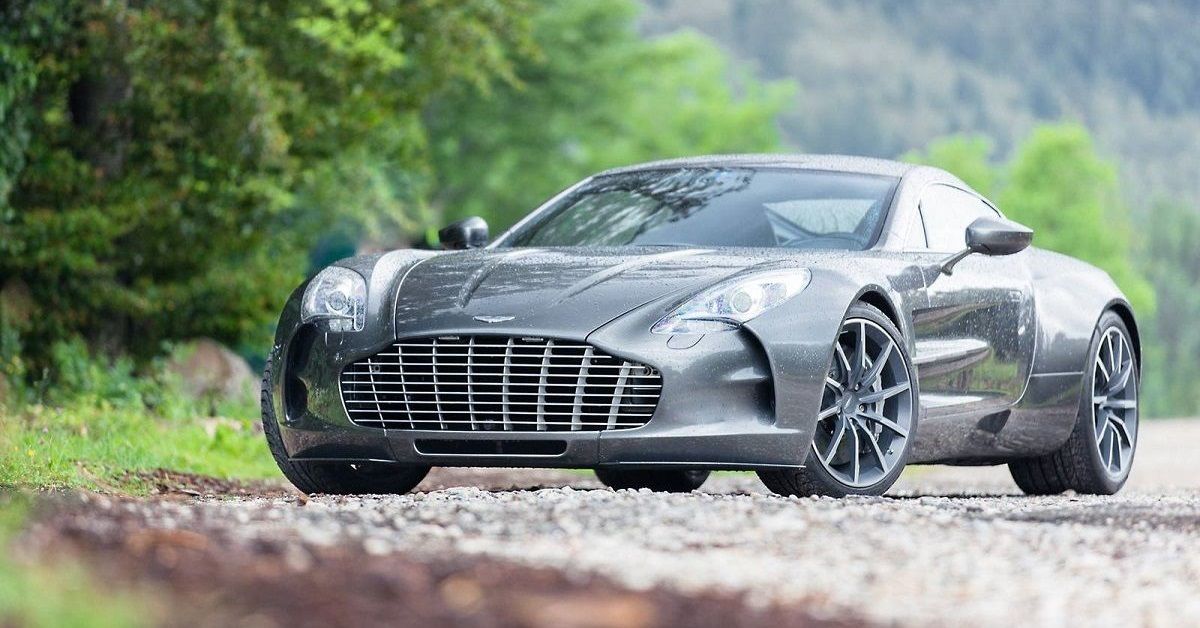 Silver Mayweather Aston Martin One-77 Parked Outside